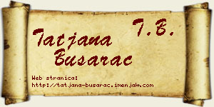 Tatjana Busarac vizit kartica